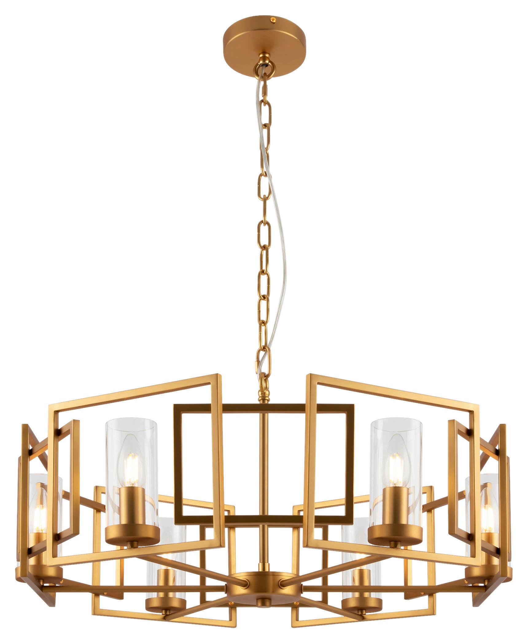 PENDELLEUCHTE BOWI - Goldfarben, Trend, Glas/Metall (65,6/35,5cm) - MAYTONI