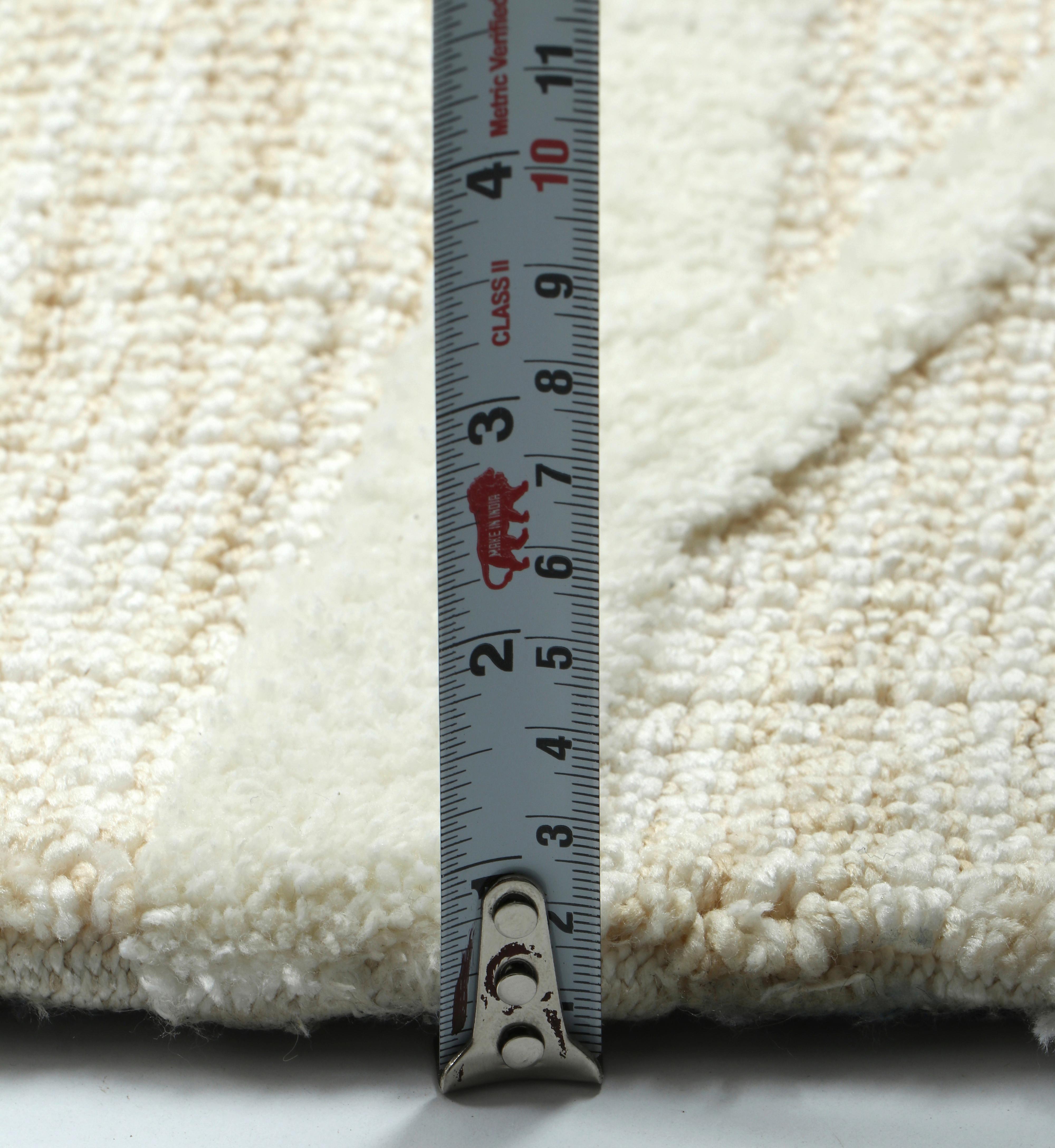 Teppich Verona Cutloop Beige Weiß - Beige/Weiß, Basics, Textil (190/290cm)