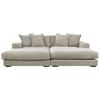 Ecksofa Funny Rechts Hellgrau Mit Hocker B: 285 Cm - Hellgrau/Schwarz, Basics, Textil (285/195cm) - Livetastic