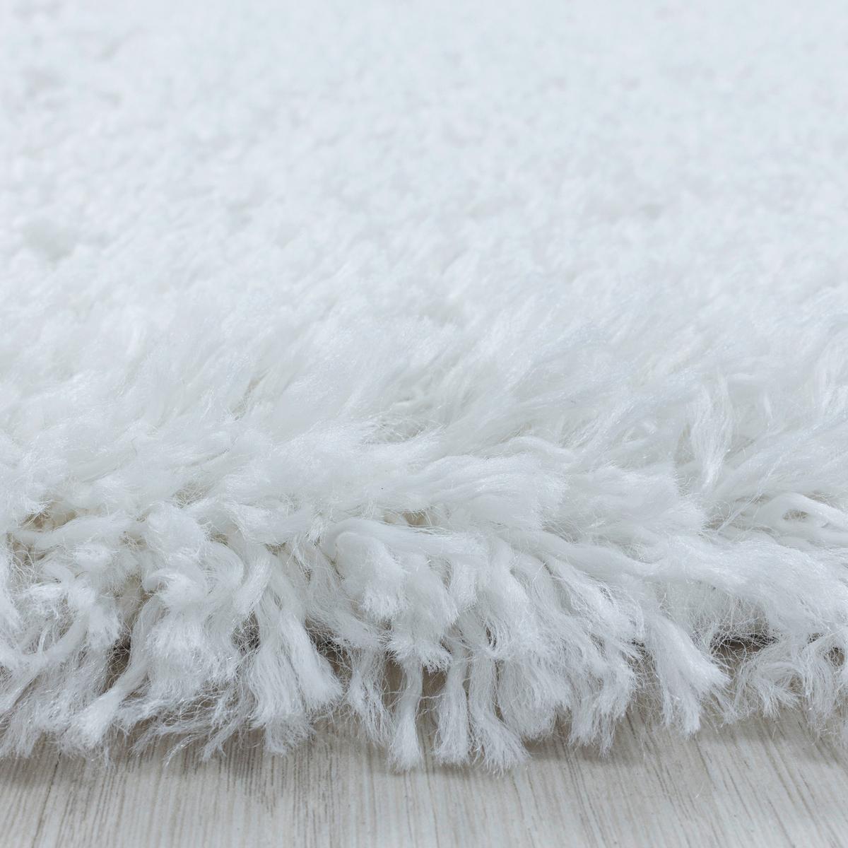 Hochflor Teppich Weiß Fluffy 120x170 cm - Weiß, Basics, Textil (120/170cm)