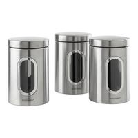 Vorratsdosen 3er-Set wasserdicht - Silberfarben, Trend, Metall (11/17,5cm) - Echtwerk