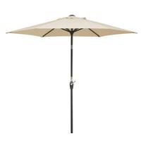 Sonnenschirm Bilbao BHT: 220x210x220 cm Naturfarben - Anthrazit/Naturfarben, Basics, Textil/Metall (220/210/220cm) - Schneider