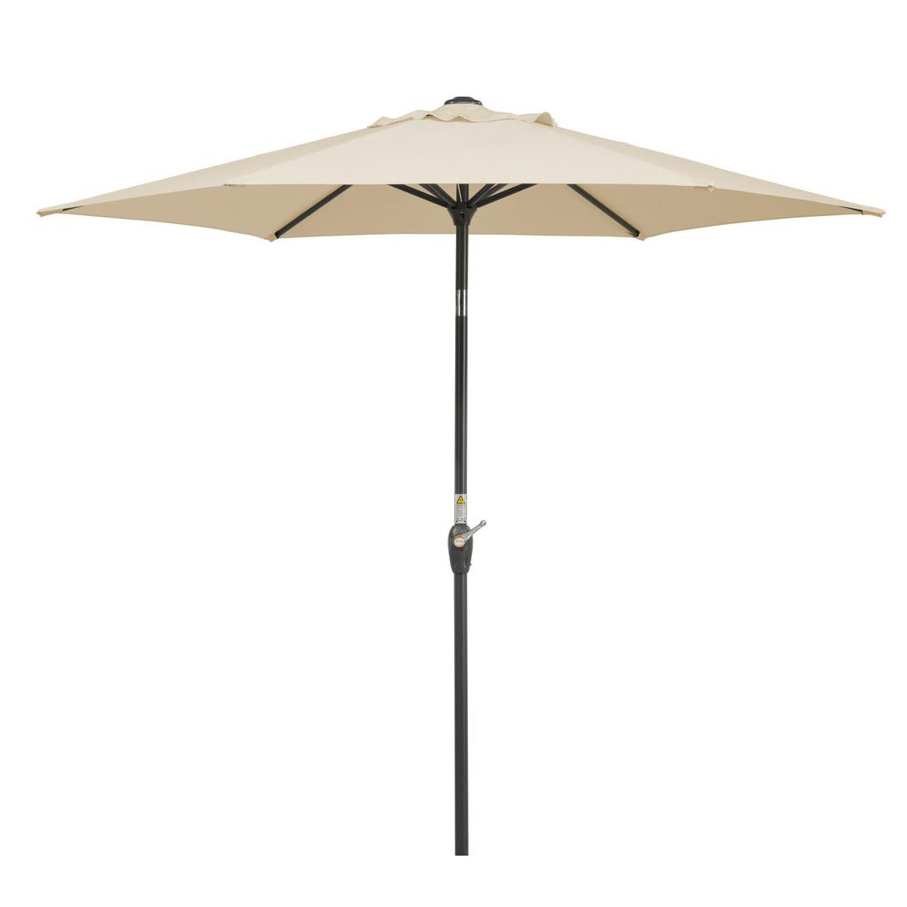 Sonnenschirm Bilbao BHT: 220x210x220 cm Naturfarben