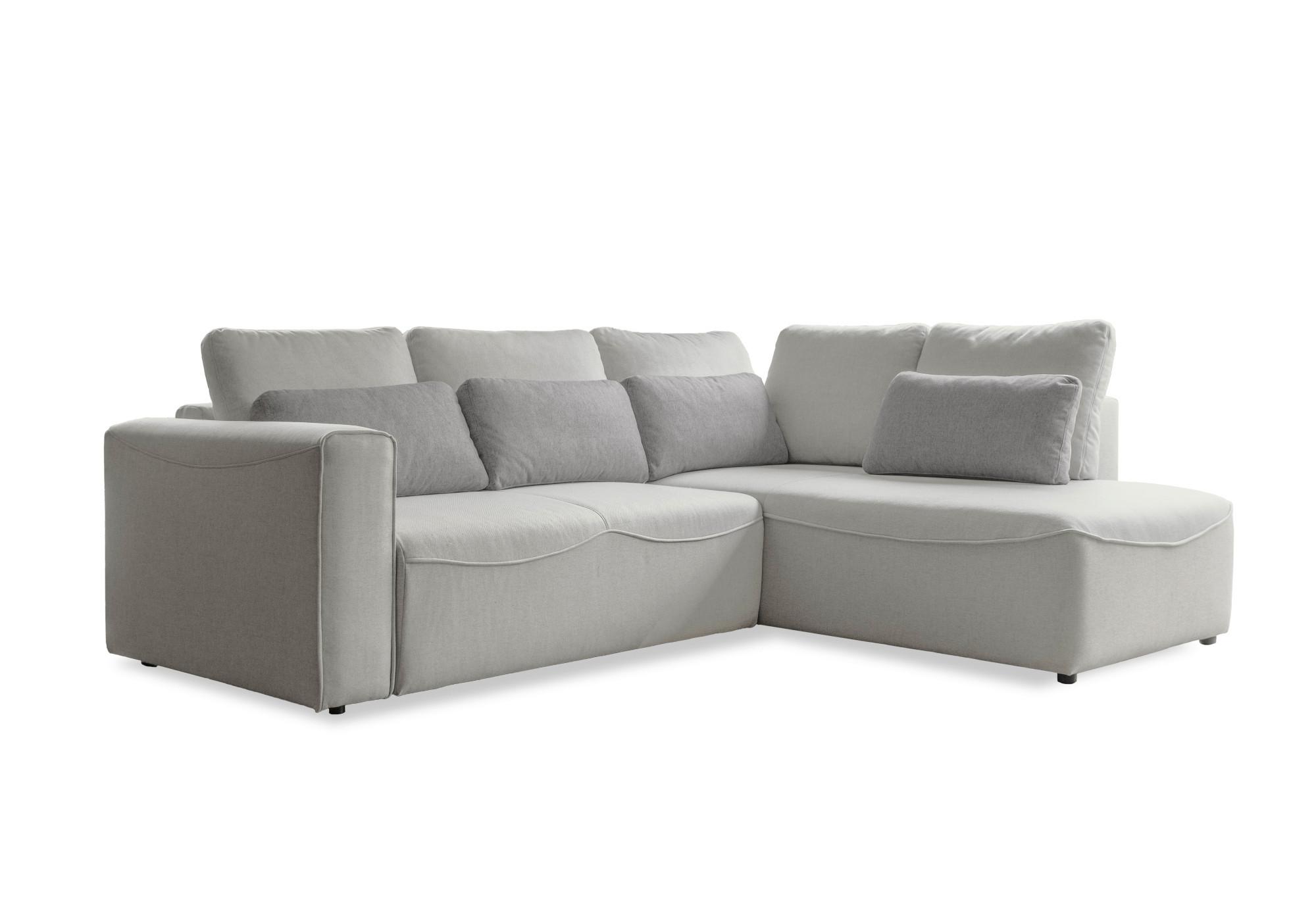 Rohová sedačka HOLLY L, oboustranná, béžová/tm.béžová - černá/béžová, Design, dřevo/textil (257/93/210cm)