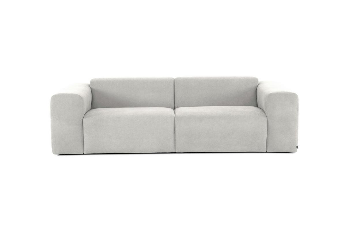 3-Sitzer-Sofa Manne Hellgrau B: 266 cm - Hellgrau/Schwarz, Design, Textil (266/76/116cm) - MID.YOU
