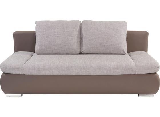 Kanapé Cannes - bézs/barnásszürke, modern, textil (202/97/71cm) Kanapé Cannes - bézs/barnásszürke, modern, textil (202/97/71cm)