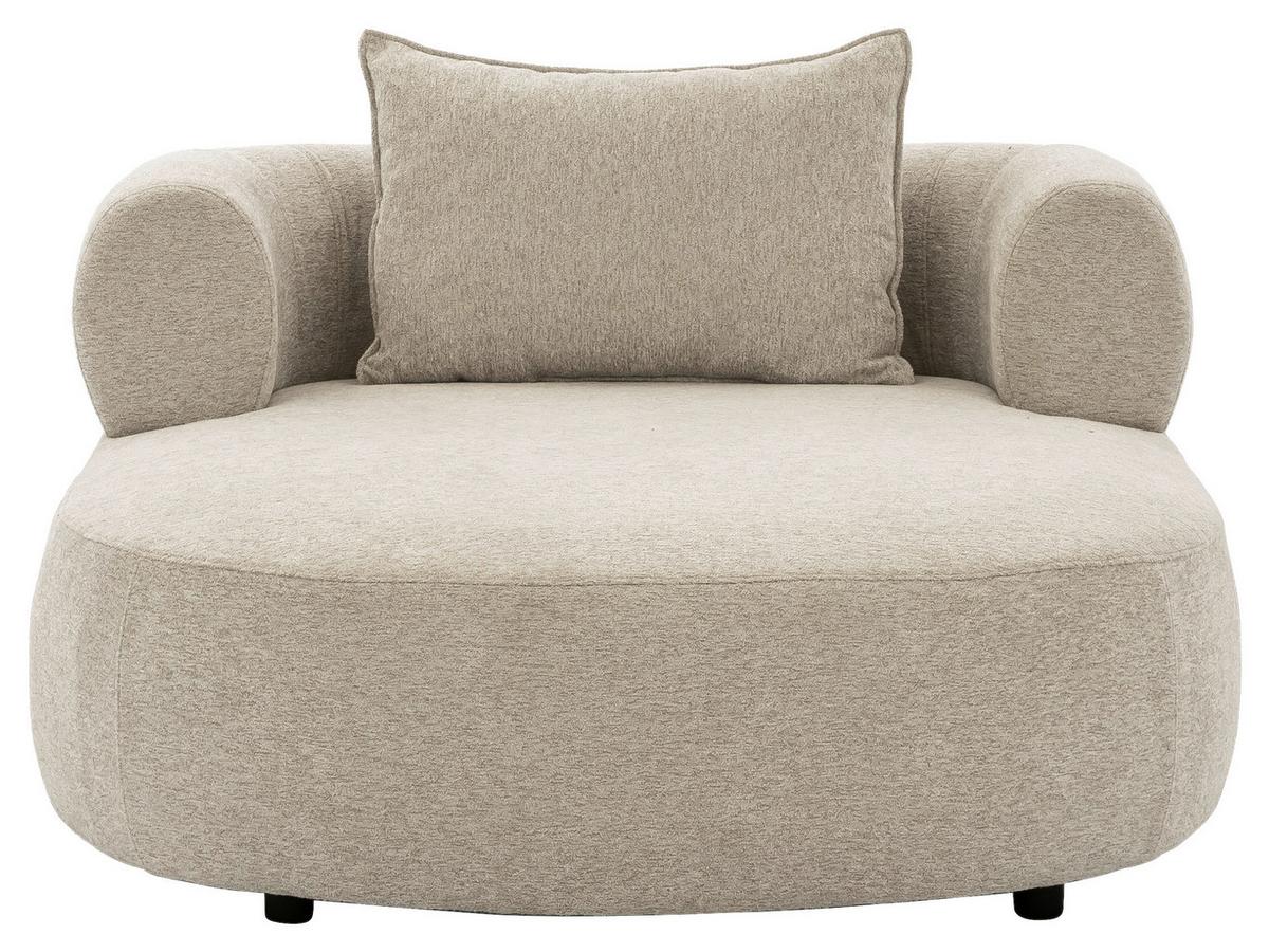 Xxl-sessel Ferro Beige B: 122 Cm - Beige/Schwarz, Design, Textil (122/76/156cm) - Livetastic