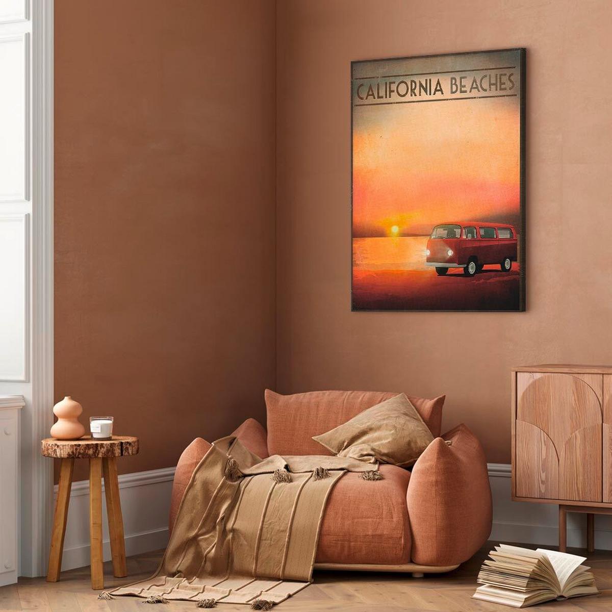 Leinwandbild California Multicolor B: 40 Cm - Multicolor, Basics, Holzwerkstoff/Textil (40/60/1,2cm) - artgeist