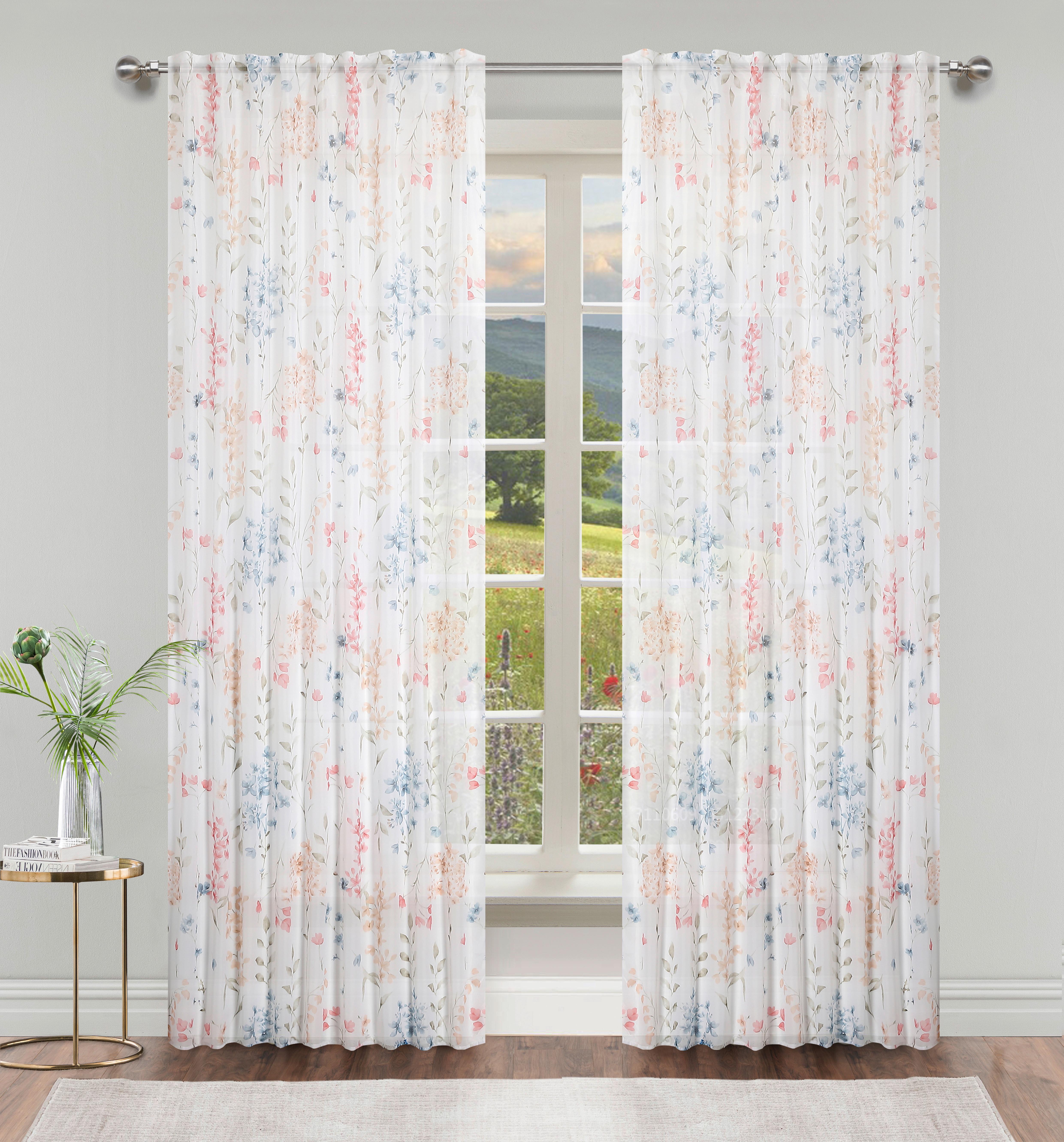Fertigvorhang Grace - Multicolor, ROMANTIK / LANDHAUS, Textil (140/245cm) - James Wood