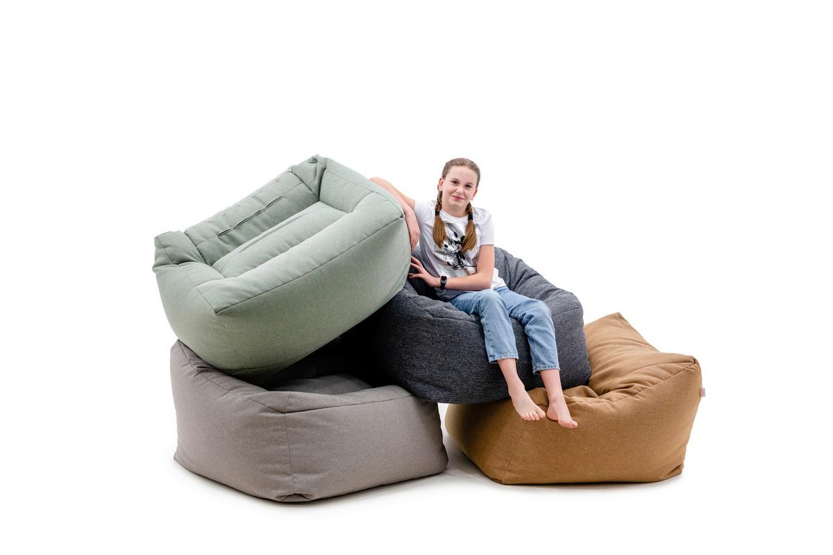 Sitzsack Dutch Beige - Beige, Basics, Textil (90/55/90cm) - Ondega