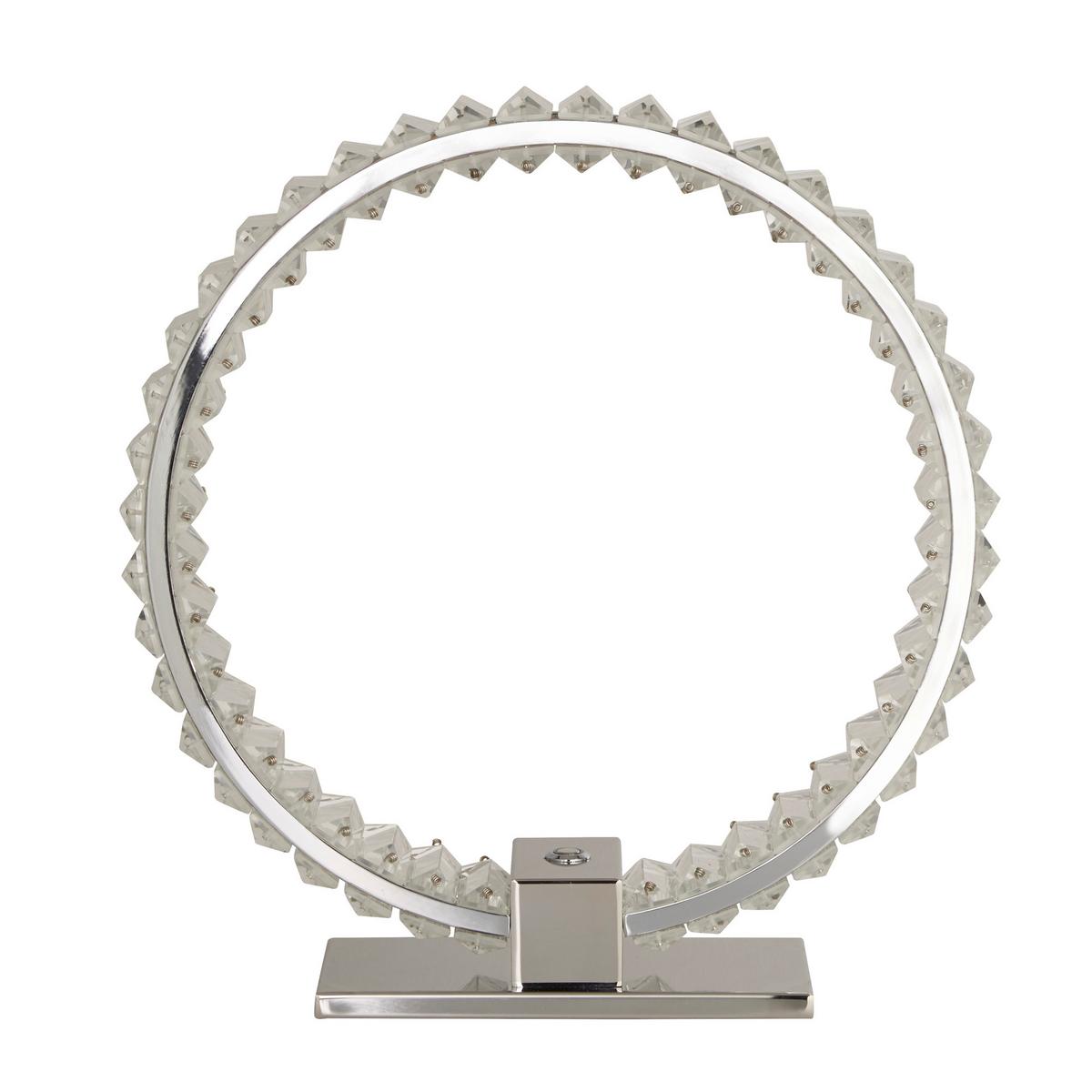 LED-Tischleuchte Hoop Chromfarben B: 10 cm - Chromfarben, LIFESTYLE, Glas/Metall (35/10/38cm)