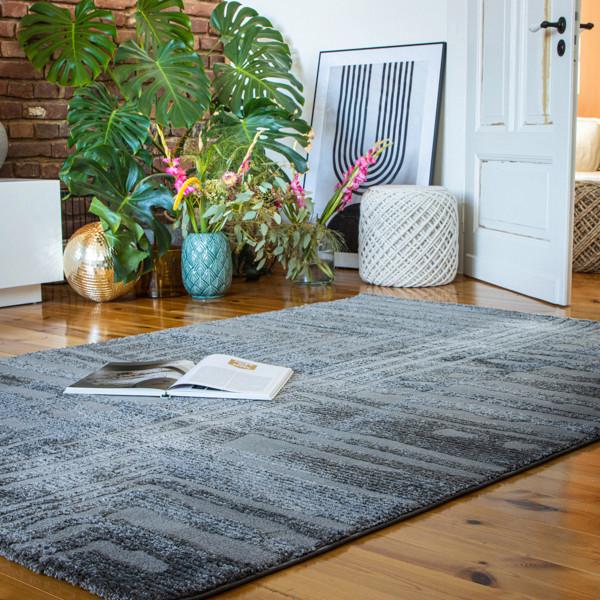 Hochflorteppich My Canyon 973 - Anthrazit, Basics, Textil (240/330cm) - Obsession