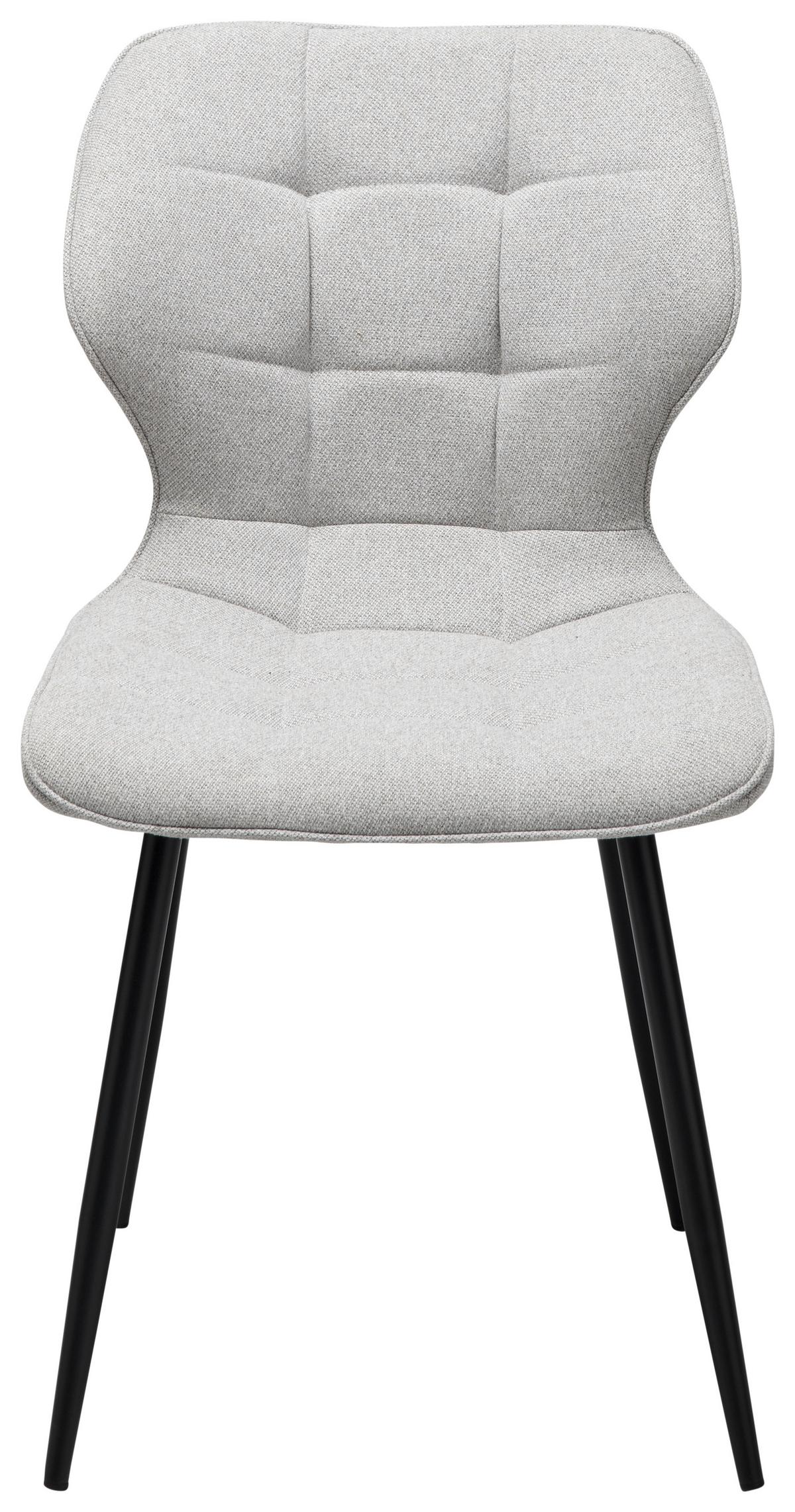 Stuhl Leana - Hellgrau/Schwarz, LIFESTYLE, Holz/Textil (47/82/59cm) - Livetastic