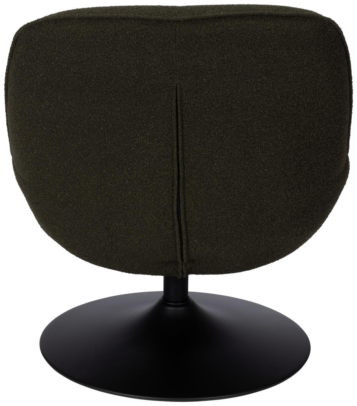 Relaxsessel Ramo Dunkelgrün B: 69 cm - Dunkelgrün/Schwarz, Basics, Textil/Metall (69/77/72cm) - Livetastic