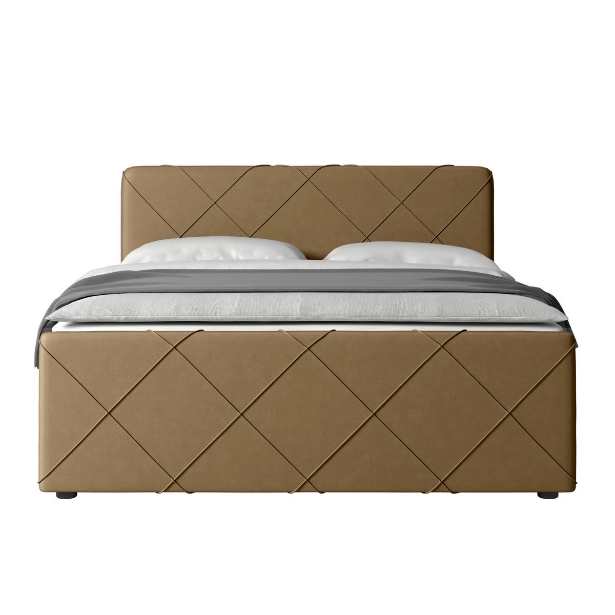 Boxspringbett mit Bettkasten Cordoba 180x200 cm Beige - Beige/Schwarz, MODERN, Holz/Kunststoff (180/200cm) - MID.YOU