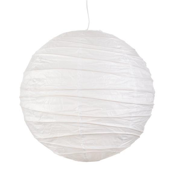 Lámpaernyő Mia - Fehér, konvencionális, Papír (50cm) - Ombra