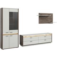 Wohnwand Hellgrau Nb, Nox Oak Dekor - Hellgrau, Design, Holzwerkstoff (299/198/43cm) - MID.YOU