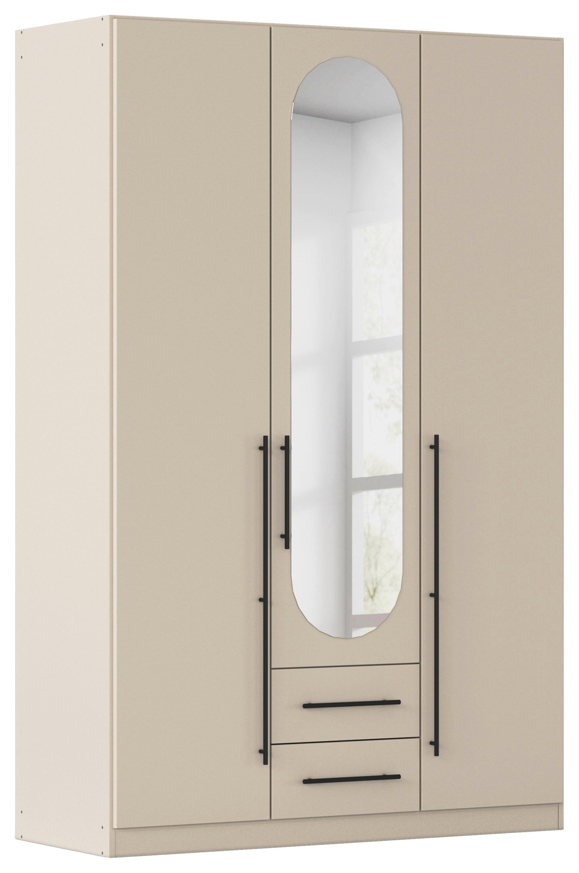 ŠATNÍ SKŘÍŇ S OTOČNÝMI DVEŘMI VELORA, šířka 136 cm - černá/šampaňská, Konvenční, kov/kompozitní dřevo (136/210/54cm) - Mömax