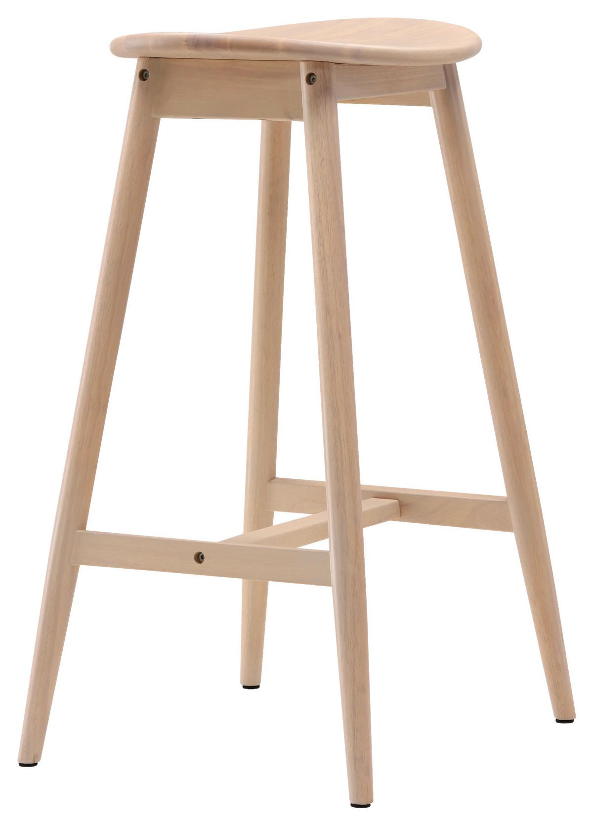 Barhocker Orust - Beige, Design, Holz (43,5/76,5/37cm) - Livetastic