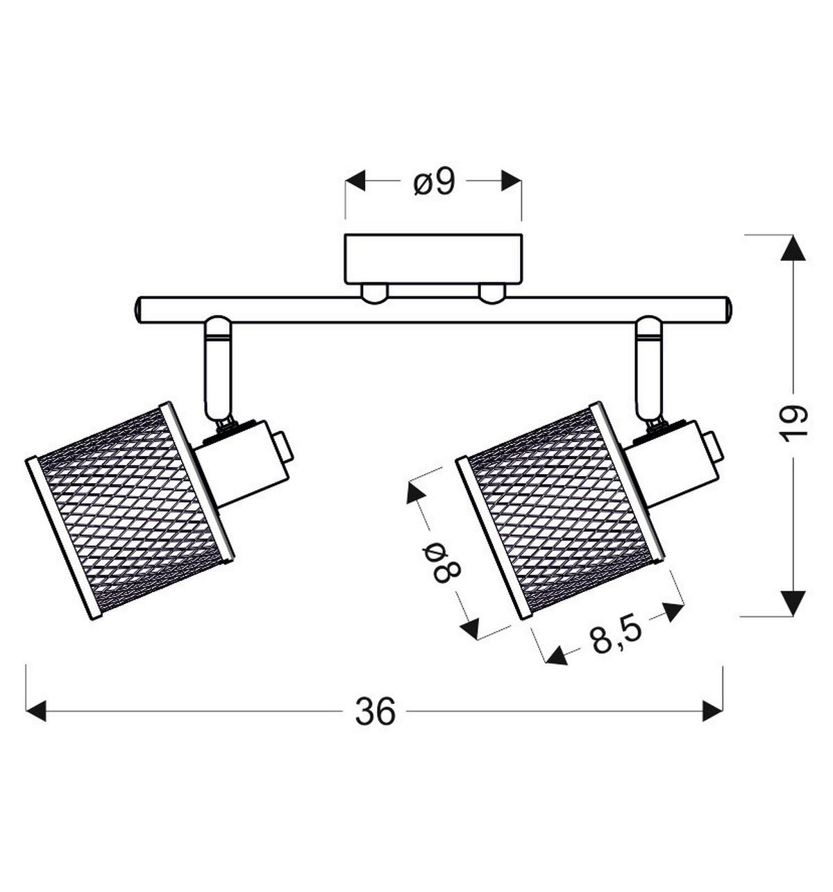 Deckenstrahler 92-81766 - Basics, Metall (36/19/9cm)