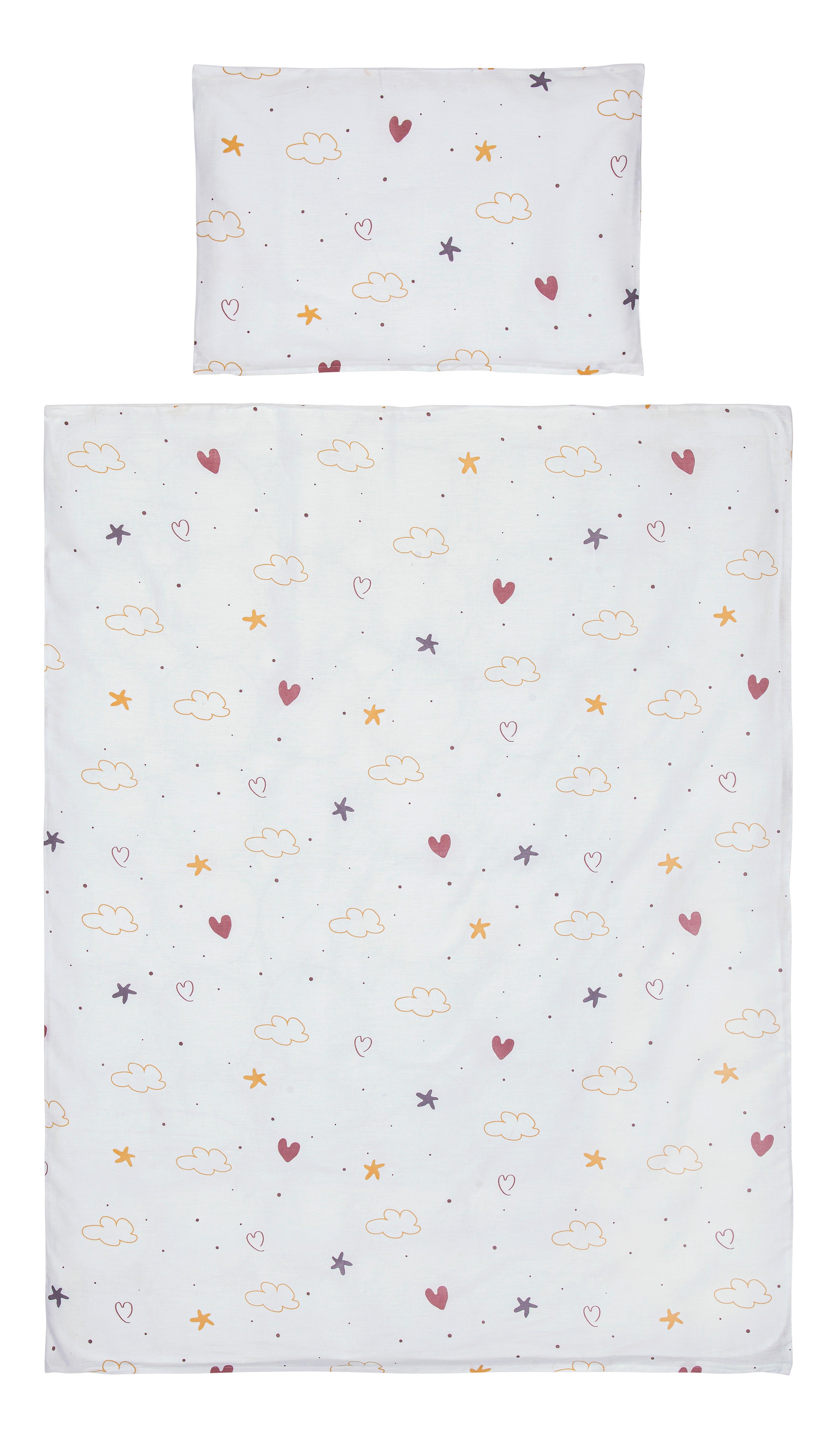 DETSKÁ POSTEĽNÁ BIELIZEŇ Sammy, 40/60+100/135cm - biela, Modern, textil (100/135cm) - Premium Living