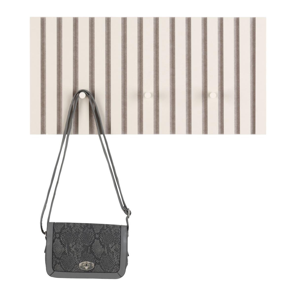 Šatní lišta GRACE písková - pískové barvy, Moderní, kompozitní dřevo/textil (60/30/7,5cm) - Mömax