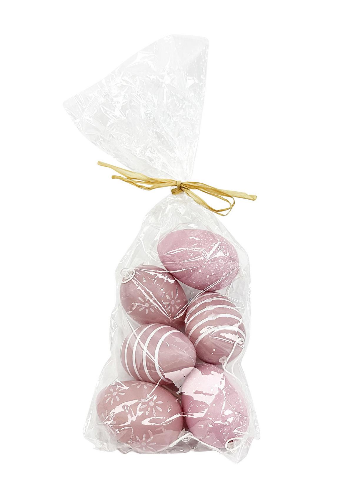 Dekoeier Valentina - Pink, KONVENTIONELL, Kunststoff/Textil (4/6cm) - Luca Bessoni