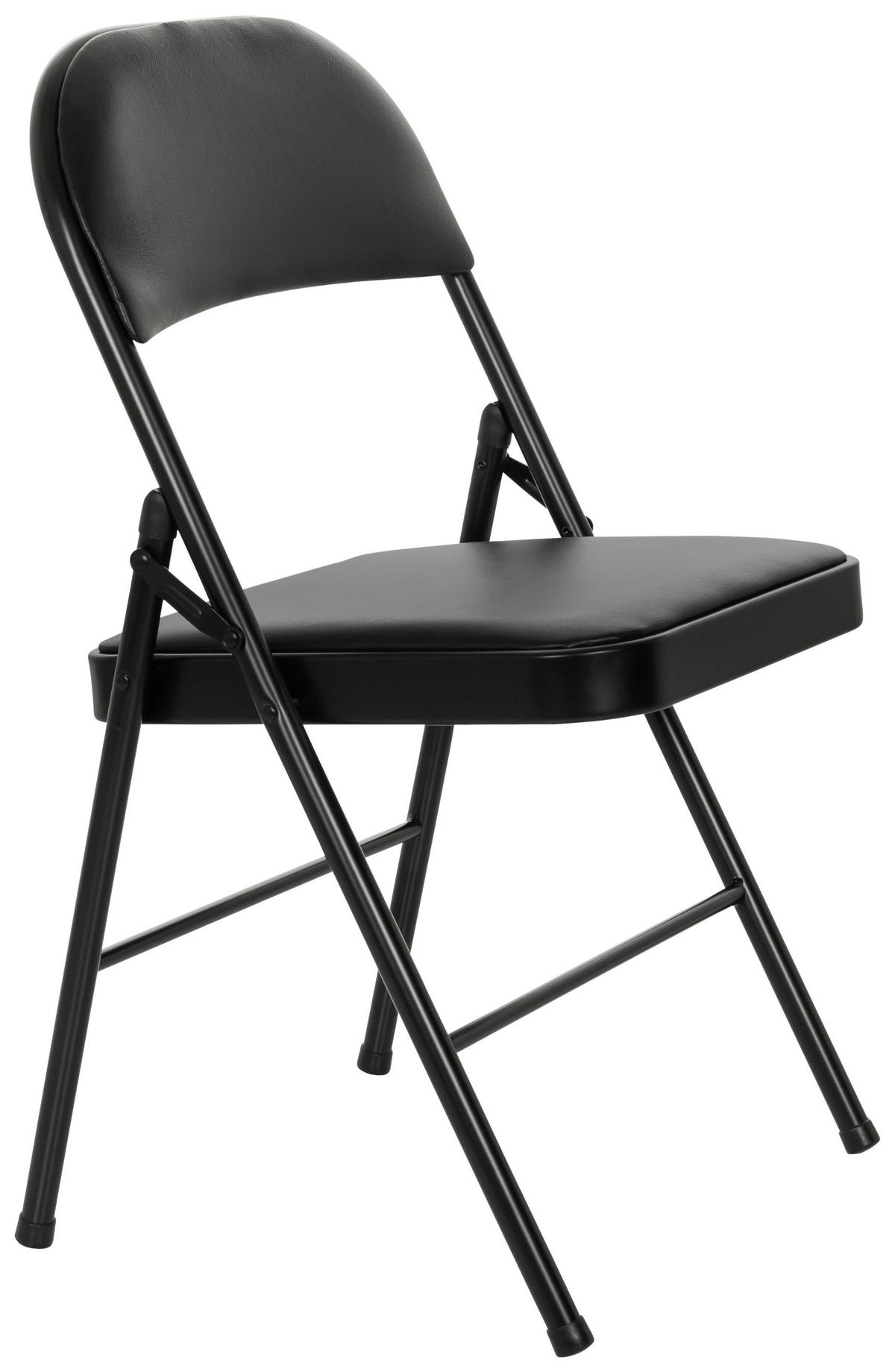 Klappstuhl Tudela H Schwarz B: 46 Cm - Schwarz, MODERN, Kunststoff/Metall (46/78/45cm) - MID.YOU