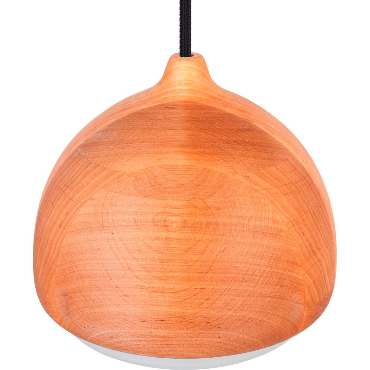 Hängeleuchte 8550133 Acorn I - Erle/schwarz - Erlefarben/Schwarz, Natur, Holz (17,5/90-140cm)