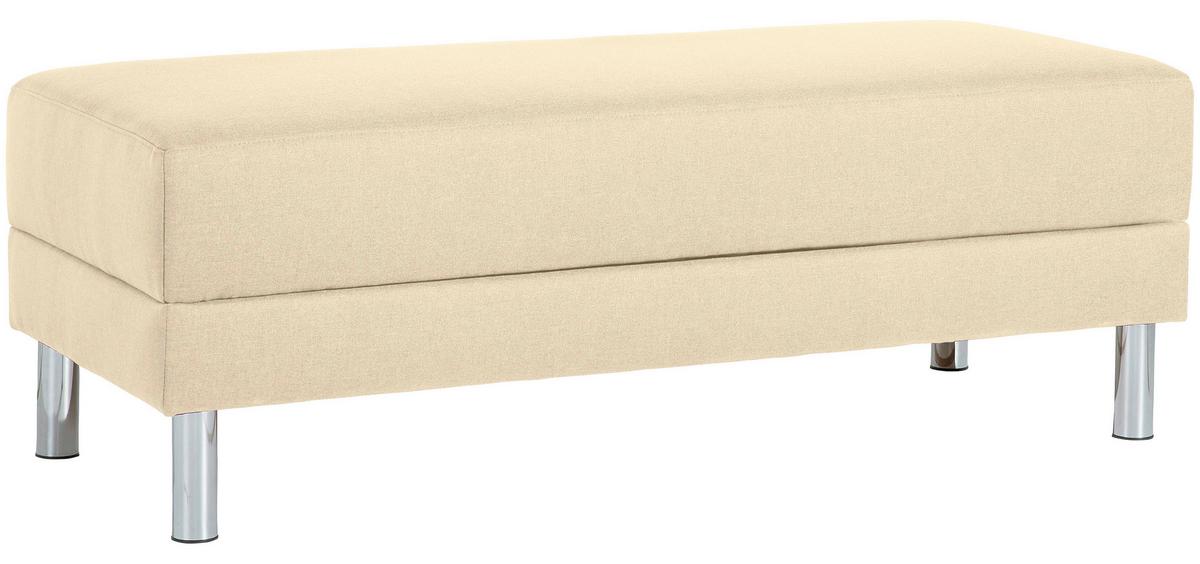 Ecksofa mit Schlaffunktion Just Fashion Beige - Chromfarben/Beige, KONVENTIONELL, Textil (152/230cm) - Max Winzer