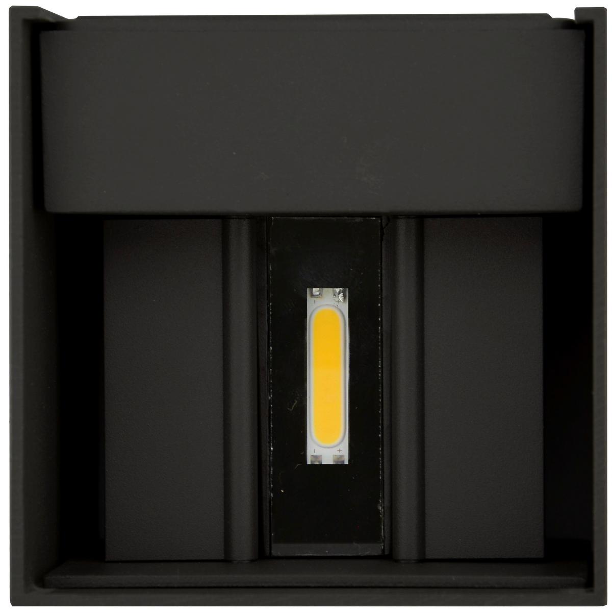 Außenwandleuchte 2528000271696 Qube Anthrazit - Anthrazit, Design, Metall (11,2/11,2/11,2cm)