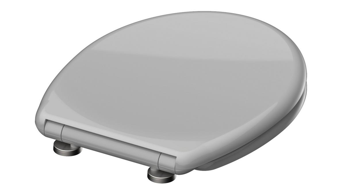 WC sedadlo duroplast šedý - šedá, Konvenční, plast (37,5/5/45cm)