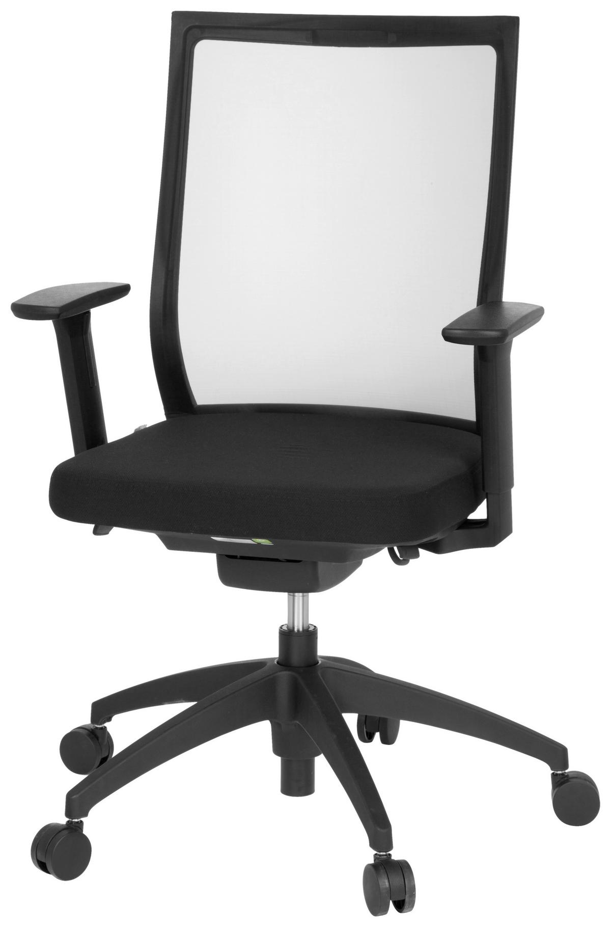 Drehstuhl Aspen Schwarz - Chromfarben/Schwarz, MODERN, Kunststoff/Textil (63/106/55cm) - MID.YOU