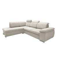 Ecksofa Vasto Creme S: 228x283 cm - Chromfarben/Creme, Design, Textil (228/283cm) - Livetastic