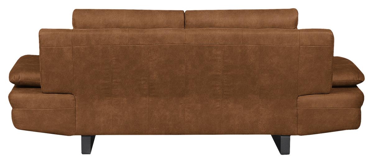 2-Sitzer-Sofa Jovanna, Cognac B: 198 cm - Cognac/Schwarz, Design, Textil (198/78/88cm) - MID.YOU