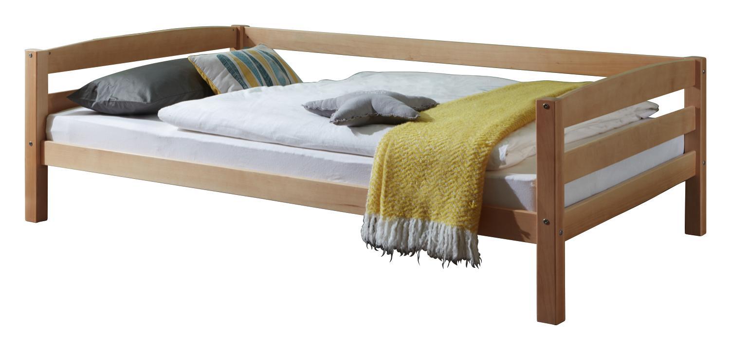 Kinder-/Juniorbett Nora 90x200 cm Buche Massiv - Naturfarben, Design, Holz (90/200cm)