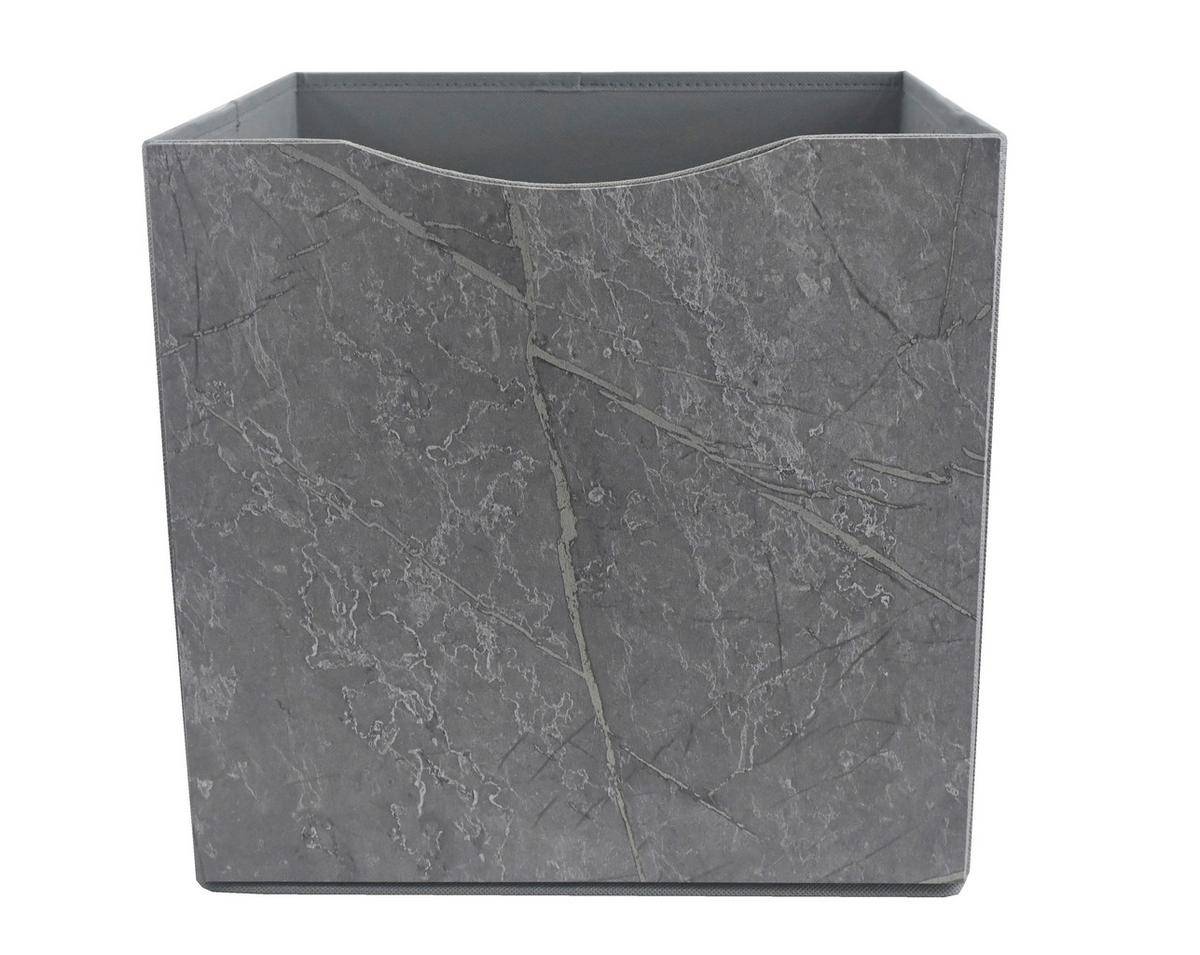 Skládací krabice BETTY - šedá, Konvenční, kompozitní dřevo/textil (33/33/32cm) - Mömax