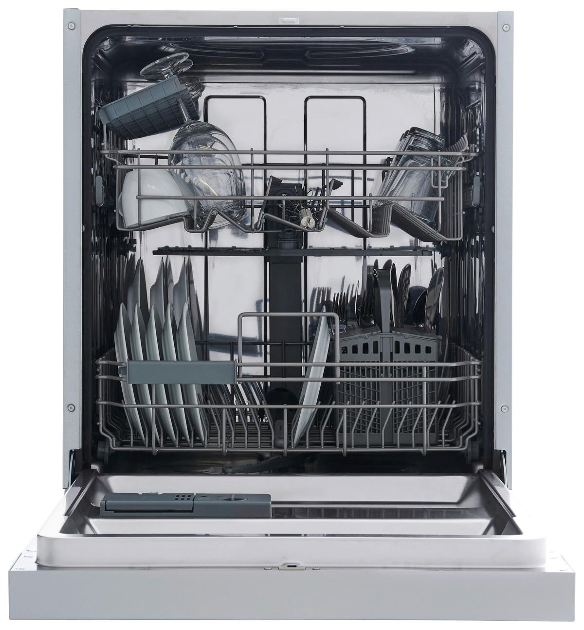 Küchenzeile Economy M. Geräten 220 Cm Grau/nussbaum Dekor - Nussbaumfarben/Weiß, Basics, Holzwerkstoff (220cm) - Respekta