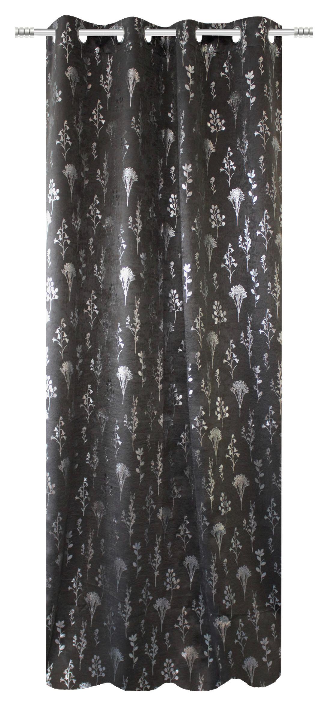 Vorhang Mit Ösen Palina 135x245 cm Grau