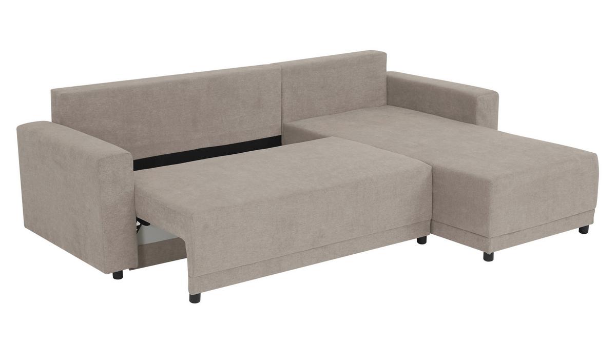 Ecksofa Time Greige S: 178x248 cm - Greige/Schwarz, Design, Textil (178/248cm) - MID.YOU