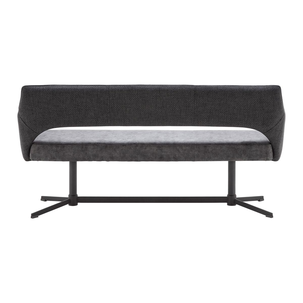 SEDACÍ LAVICE VALLETTA - černá/antracitová, Moderní, kov/textil (170/85/61cm) - Premium Living