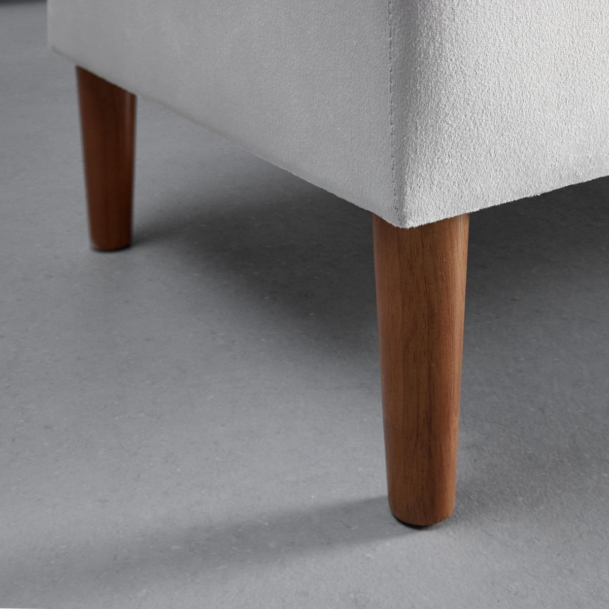 Lavice s úl. prostorem Jessy světlešedá - světle šedá/barvy buku, Moderní, dřevo/textil (150/50/55cm) - Bessagi Home