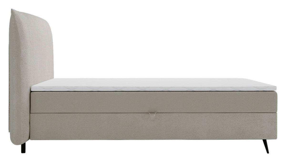 Boxbett Foxy Beige - Beige/Schwarz, Basics, Holz/Holzwerkstoff (180/200cm) - Livetastic