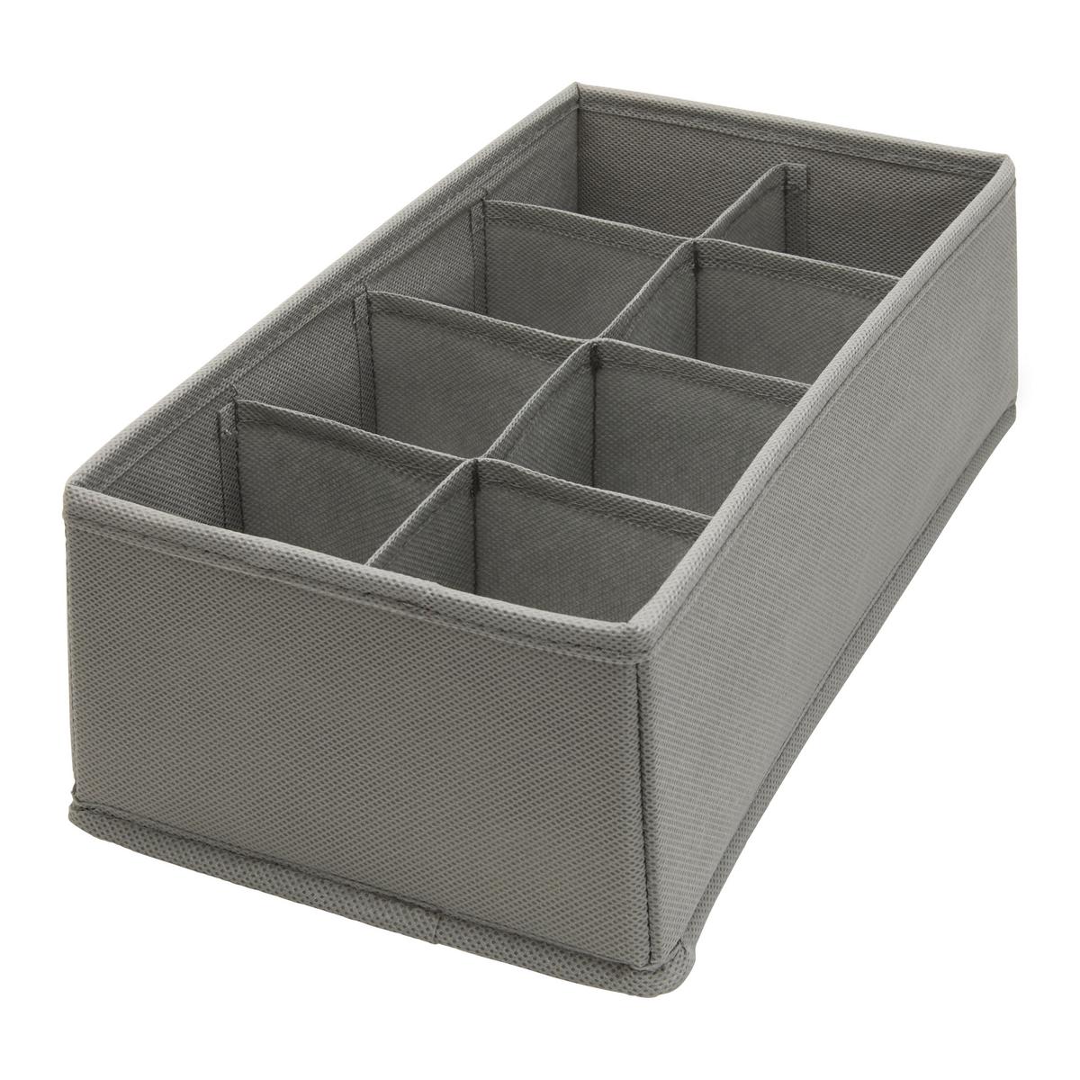 Sada úložných boxov 4 ks - tmavosivá, Modern, textil/papier - Mömax