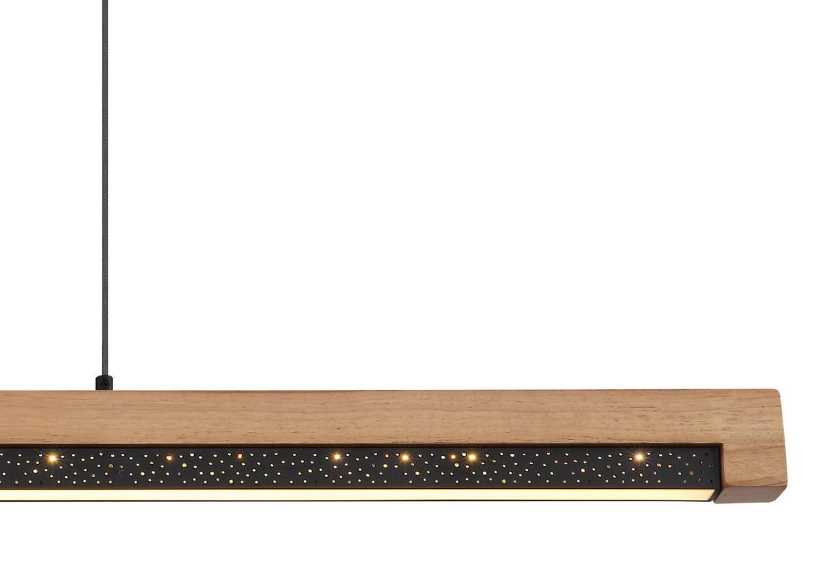 Led Függőlámpa 67849h - sötétbarna/fekete, Natur, műanyag/fém (85/7/120cm) - Globo