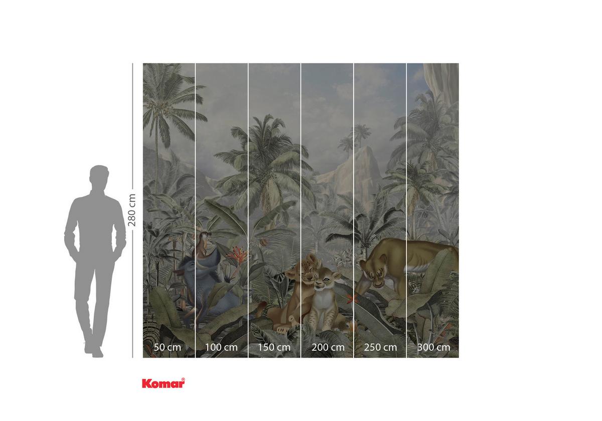 Fototapete Lion King Hills - Multicolor, Trend, Papier (300/280cm)
