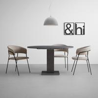 Rozťahovací stôl TAP 90-130x90cm - grafitová, Basics, kompozitné drevo (90-130/90/76cm) - Mömax