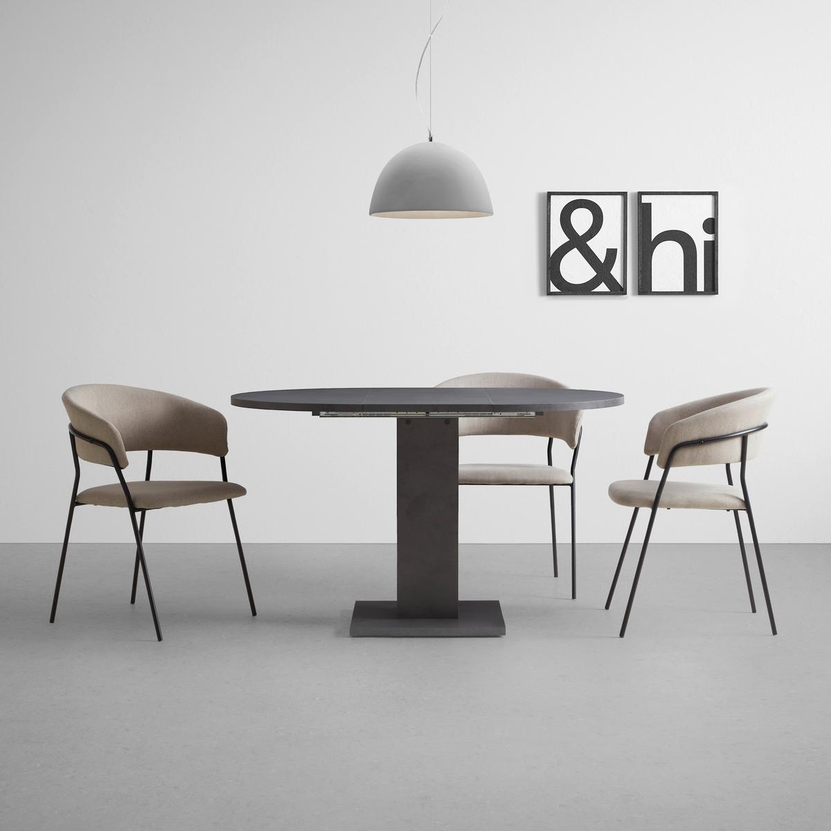 Rozťahovací stôl TAP 90-130x90cm - grafitová, Basics, kompozitné drevo (90-130/90/76cm) - Mömax