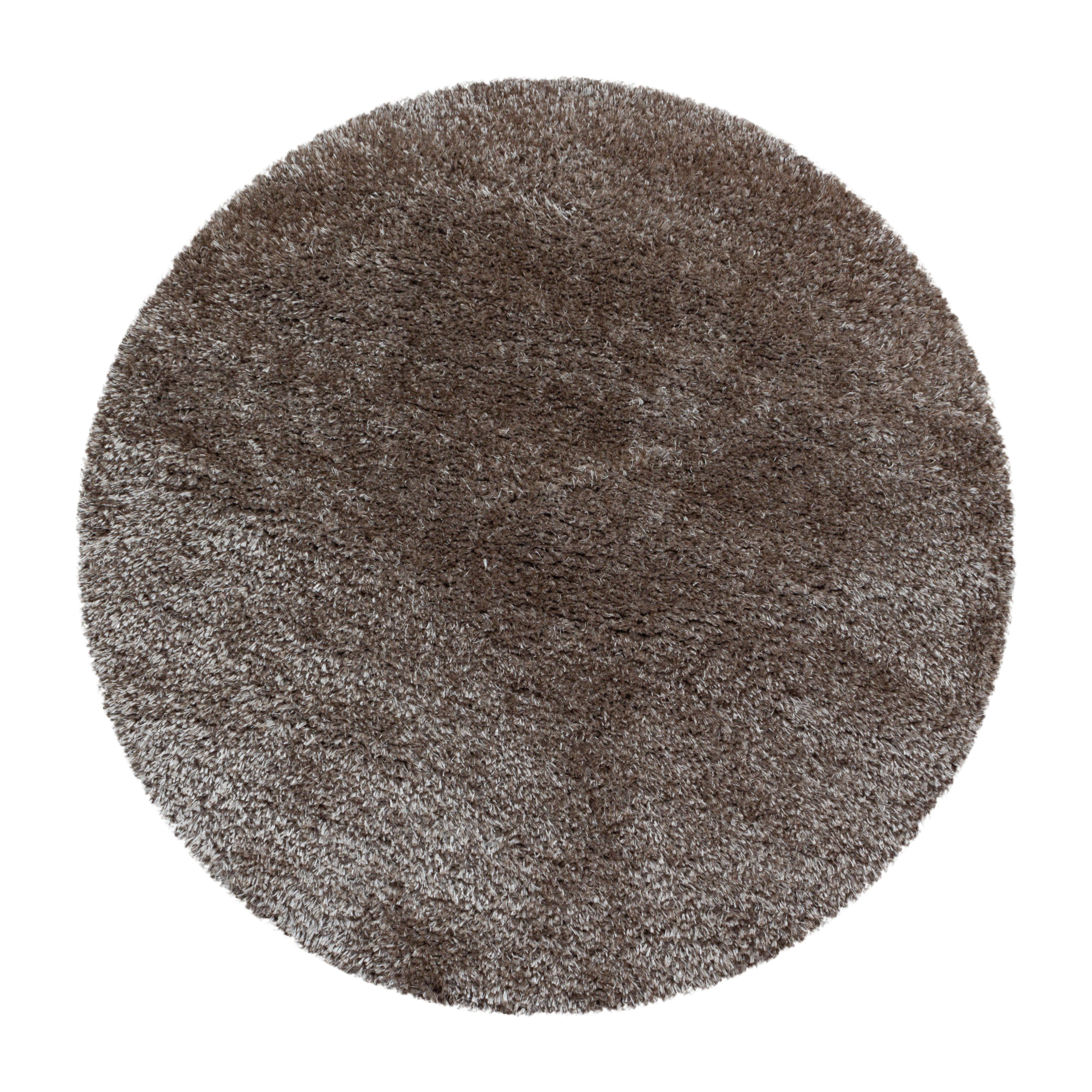 Koberec s vysokým vlasem BRILLIANT 120cm - šedohnědá, Basics, textil (120cm)