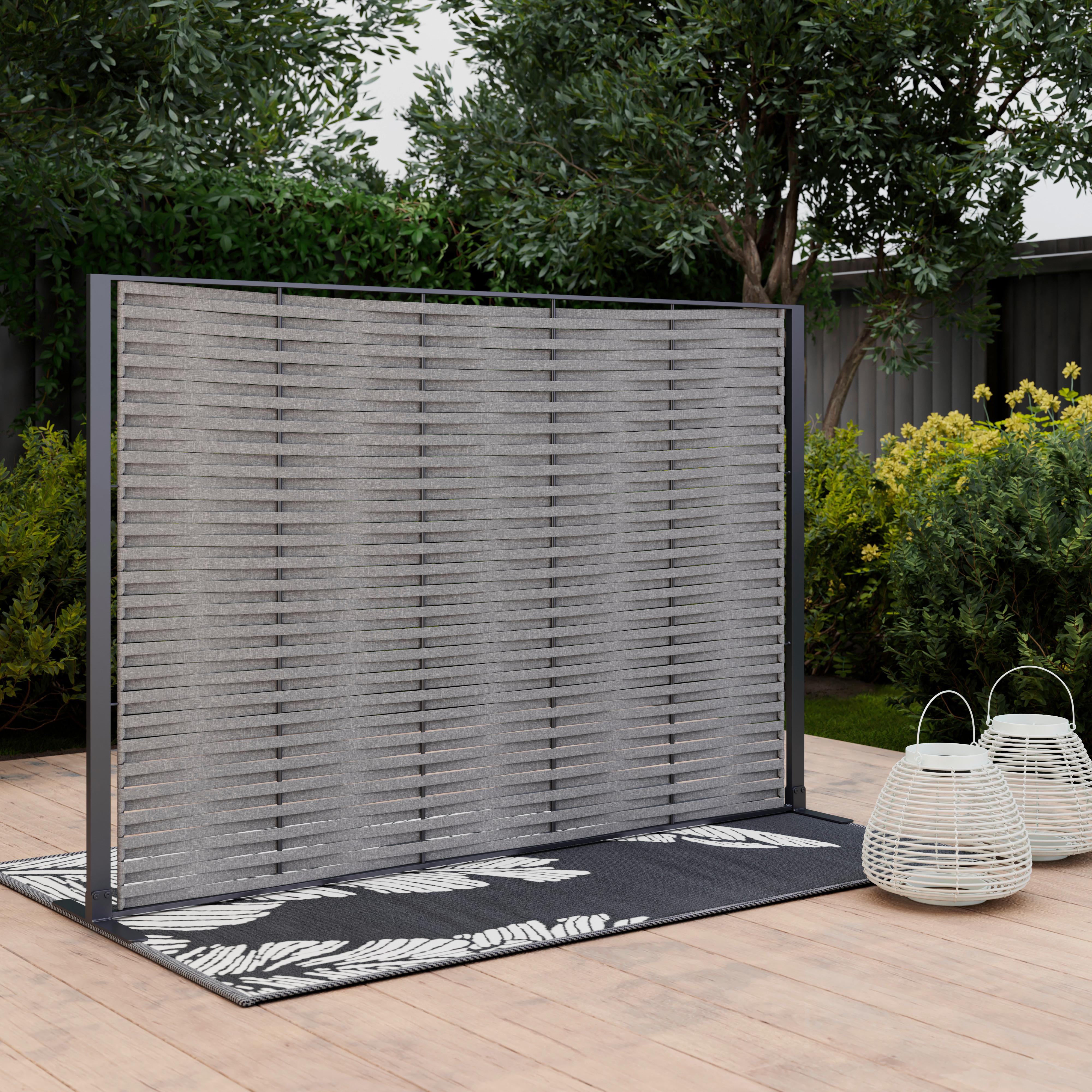 TIENIACA CLONA NA PLOT JAVA - tmavosivá, Modern, kov/textil (180/120/36cm) - Bessagi Garden